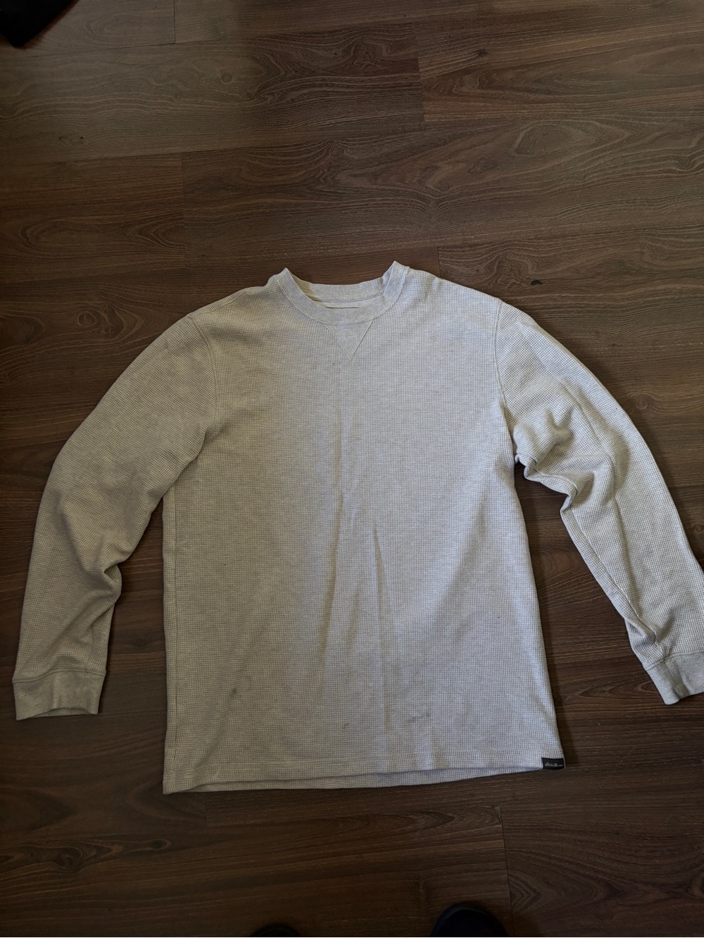 Eddie Bauer Light Gray Waffle Thermal Long Sleeve - Picture 1 of 2